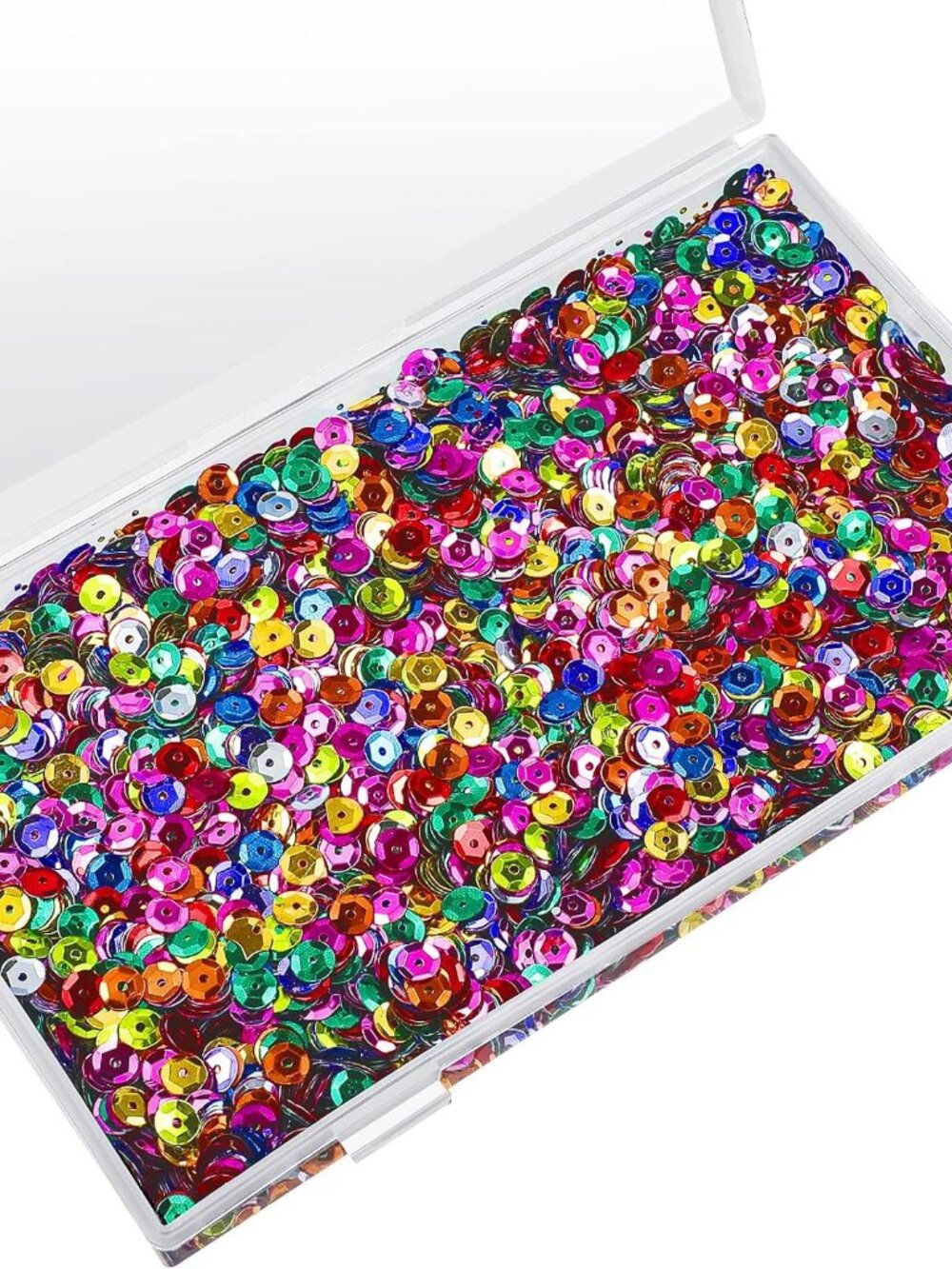 40000 Pcs 6mm Simple Color Bulk Sequins for Crafts Jewelry DIY